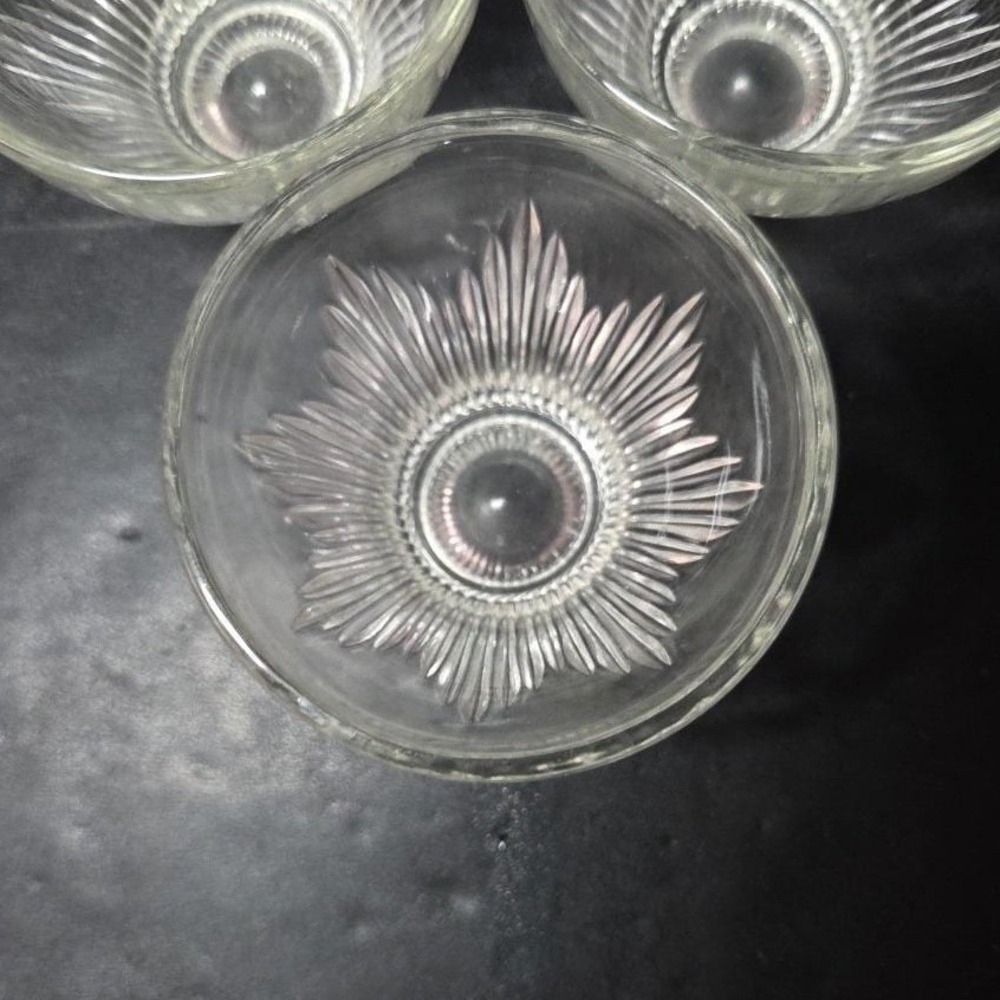 Indiana Glass Footed Cocktail Glasses, Set of 3, Vintage Ribbed Design Tumblers - Picture 8 of 11